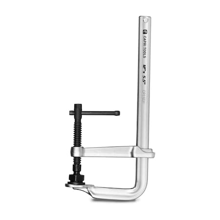 Capri Tools 12 in Heavy Duty All Steel Bar Clamp, 5-1/2 in Throat Depth CP11031